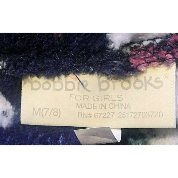 Bobbie Brooks Girls Plush PJ Lounge Pants Size M 7/8 Navy Blue Unicorn Print - Picture 8 of 9